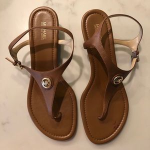 Michael Kors Tan Sandals with small heel size 10W